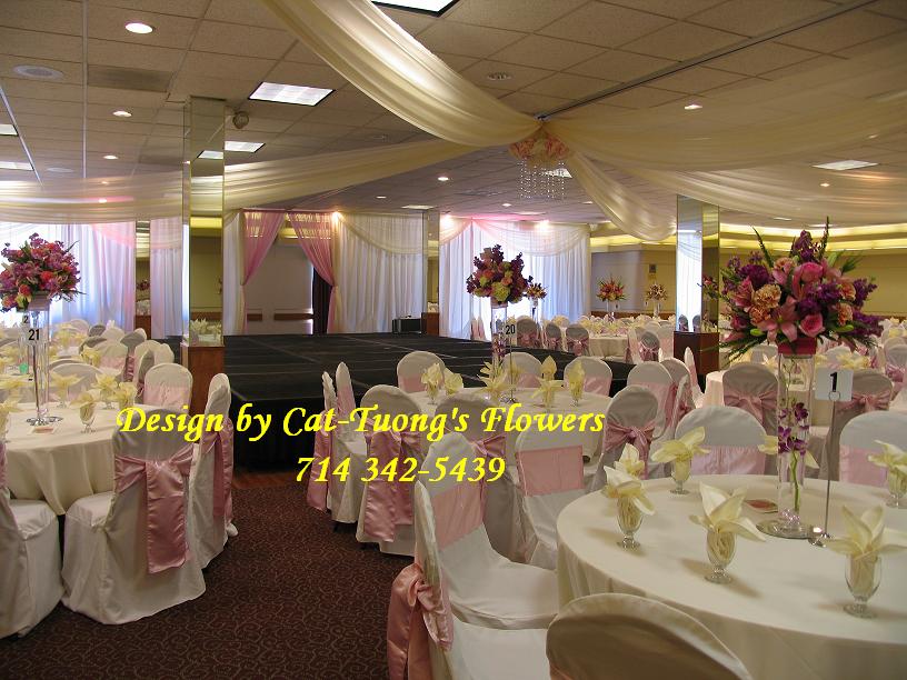 Cat Tuong Flowers Orange County Santa Ana Wedding Decorations Ceiling Draping