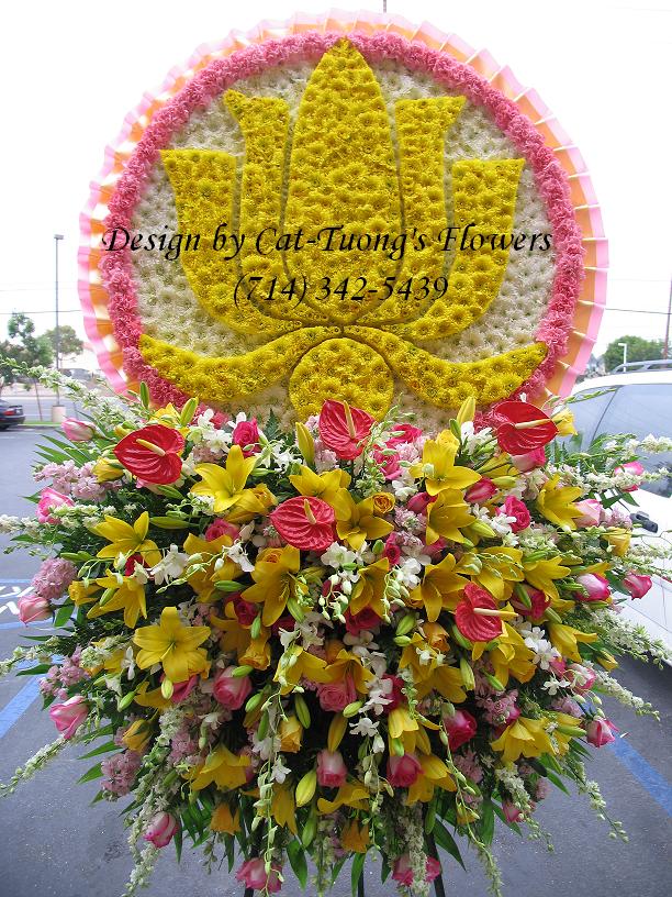 Cat Tuong Flowers Orange County Santa Ana Funeral Arrangement Lotus Hoa Sen