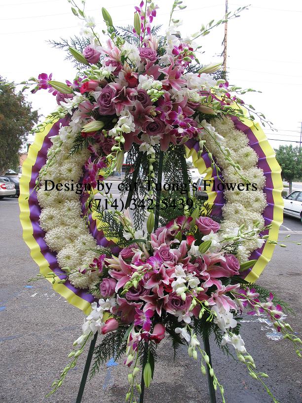 Cat Tuong Flowers Orange County Santa Ana Funeral Arrangement Wreaths