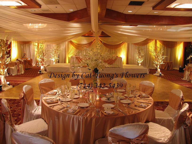 Cat Tuong Flowers Orange County Santa Ana Wedding Decorations Ceiling Draping