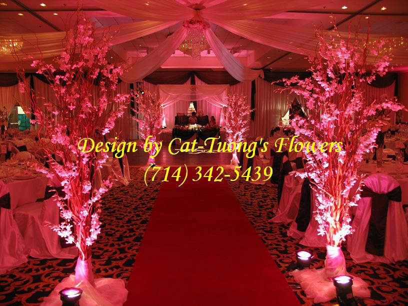 Cat Tuong Flowers Orange County Santa Ana Wedding Decorations Ceiling Draping