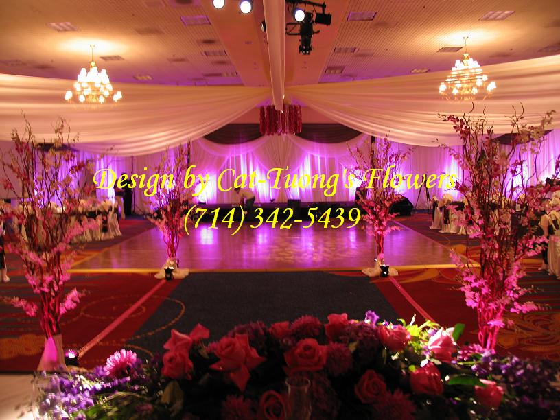 Cat Tuong Flowers Orange County Santa Ana Wedding Decorations Ceiling Draping