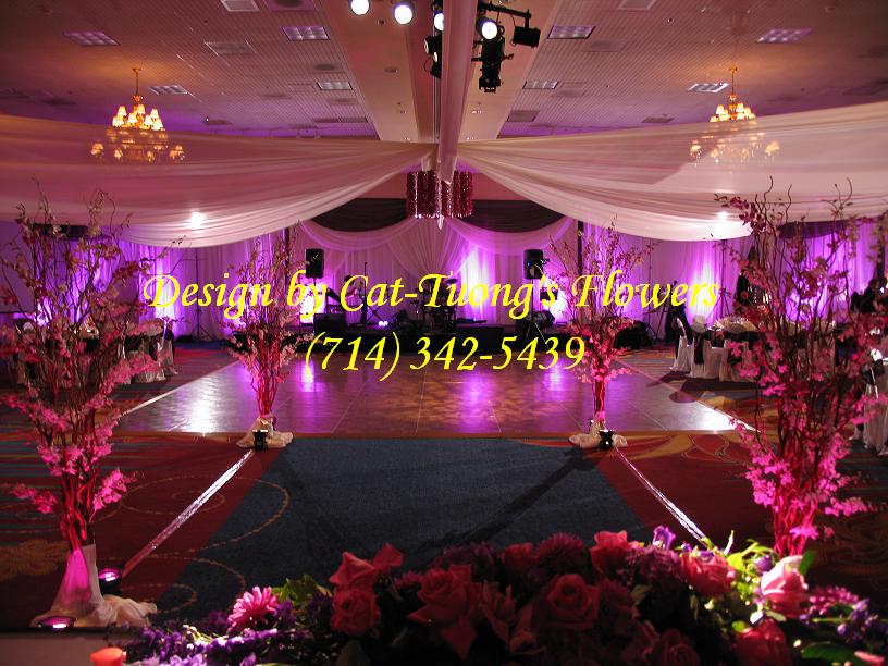 Cat Tuong Flowers Orange County Santa Ana Wedding Decorations Ceiling Draping