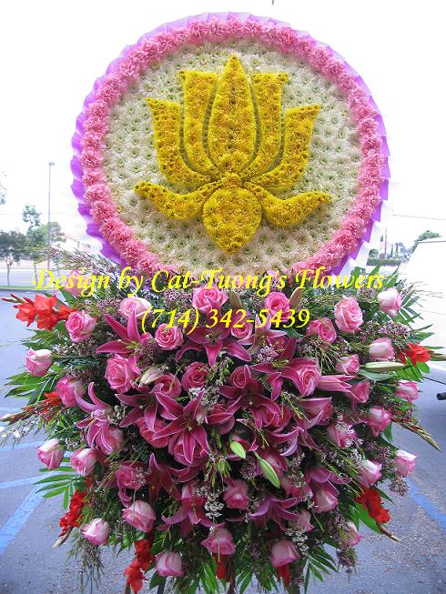 Cat Tuong Flowers Orange County Santa Ana Funeral Arrangement Lotus Hoa Sen