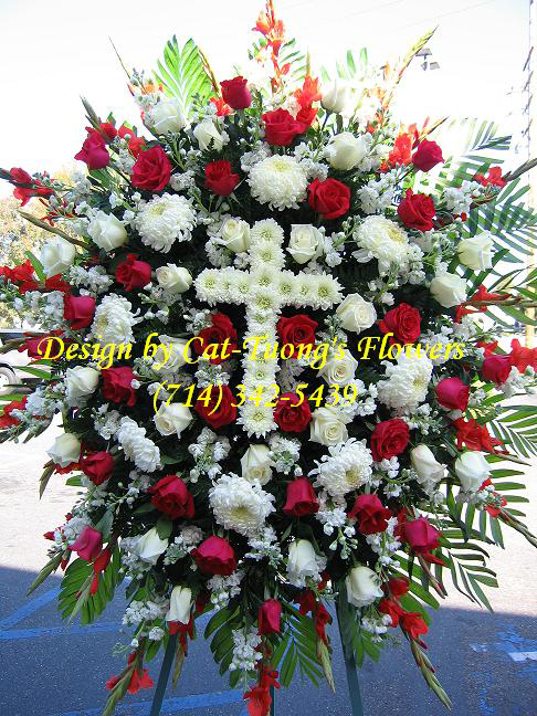 Cat Tuong Flowers Orange County Santa Ana Funeral Arrangement Sprays