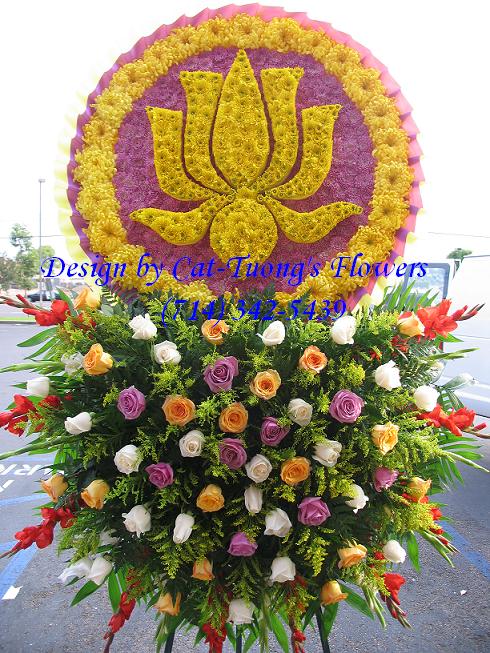 Cat Tuong Flowers Orange County Santa Ana Funeral Arrangement Lotus Hoa Sen