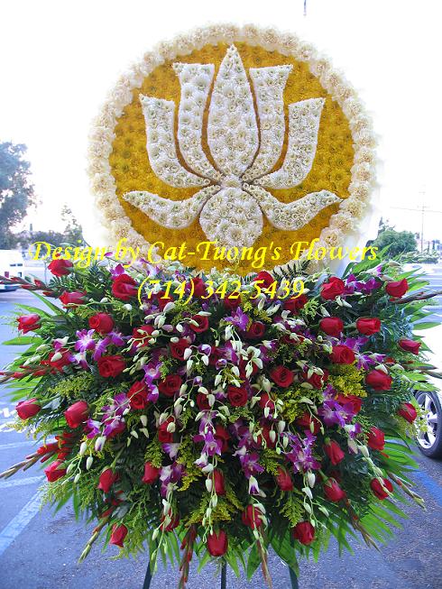 Cat Tuong Flowers Orange County Santa Ana Funeral Arrangement Lotus Hoa Sen