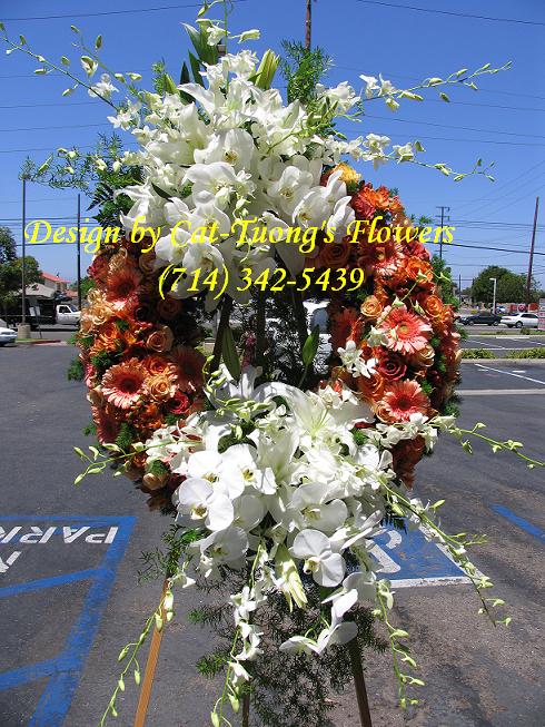 Cat Tuong Flowers Orange County Santa Ana Funeral Arrangement Wreath