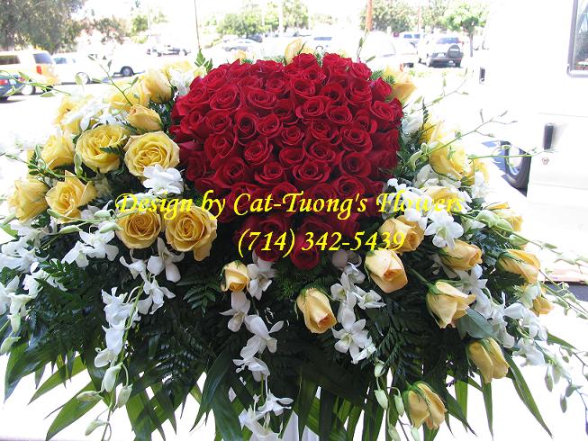 Cat Tuong Flowers Orange County Santa Ana Funeral Arrangement