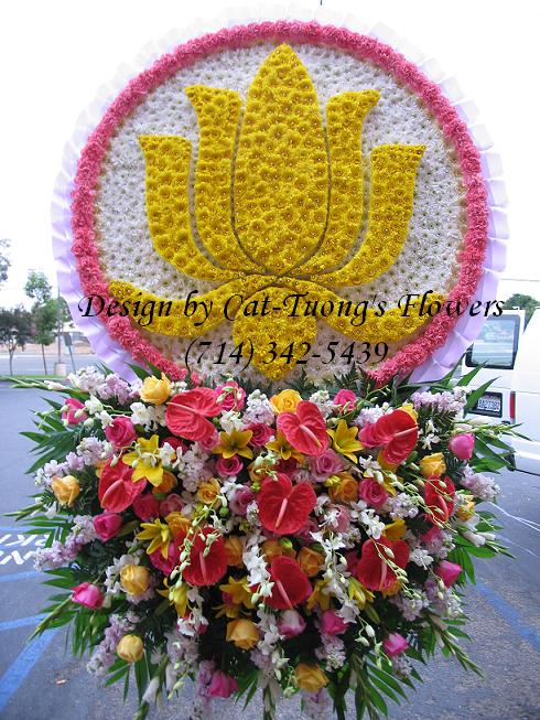 Cat Tuong Flowers Orange County Santa Ana Funeral Arrangement Lotus Hoa Sen