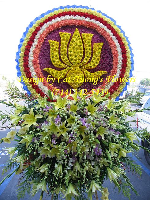 Cat Tuong Flowers Orange County Santa Ana Funeral Arrangement Lotus Hoa Sen