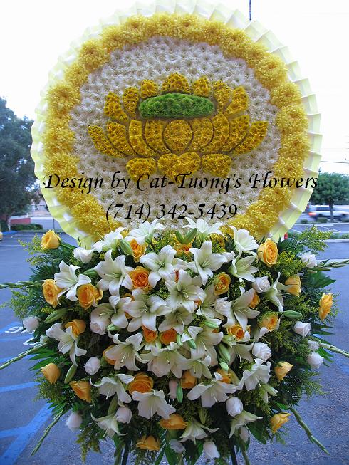 Cat Tuong Flowers Orange County Santa Ana Funeral Arrangement Lotus Hoa Sen