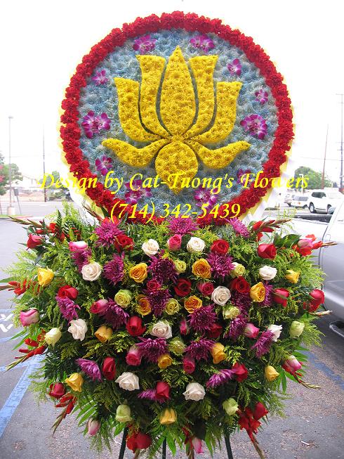 Cat Tuong Flowers Orange County Santa Ana Funeral Arrangement Lotus Hoa Sen