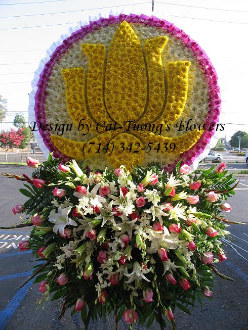 Cat Tuong Flowers Orange County Santa Ana Funeral Arrangement Lotus Hoa Sen