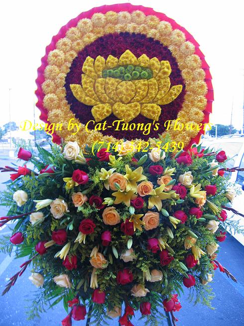 Cat Tuong Flowers Orange County Santa Ana Funeral Arrangement Lotus Hoa Sen