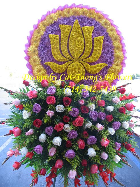 Cat Tuong Flowers Orange County Santa Ana Funeral Arrangement Lotus Hoa Sen