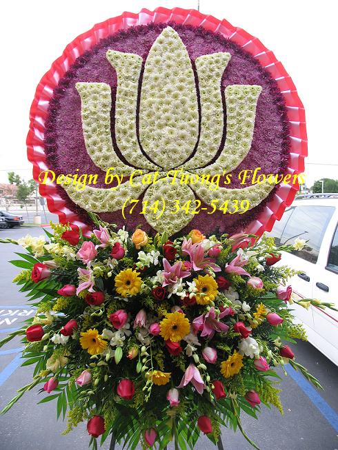 Cat Tuong Flowers Orange County Santa Ana Funeral Arrangement Lotus Hoa Sen