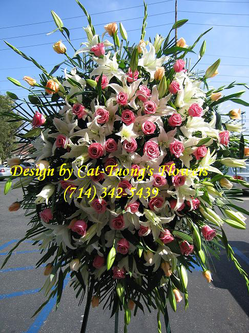 Cat Tuong Flowers Orange County Santa Ana Funeral Arrangement Sprays