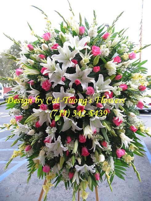 Cat Tuong Flowers Orange County Santa Ana Funeral Arrangement Sprays