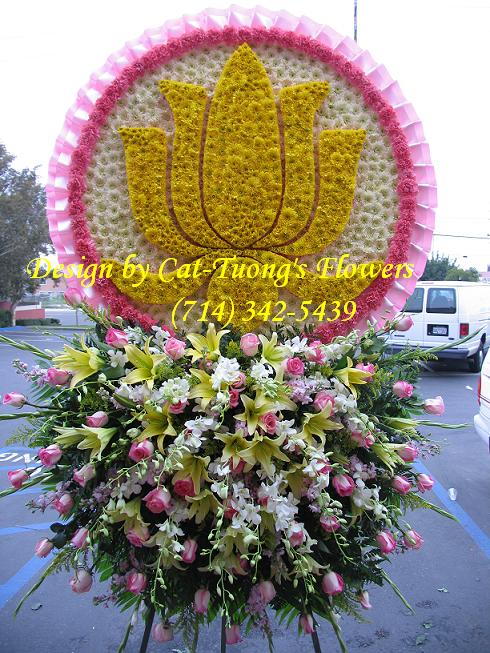 Cat Tuong Flowers Orange County Santa Ana Funeral Arrangement Lotus Hoa Sen