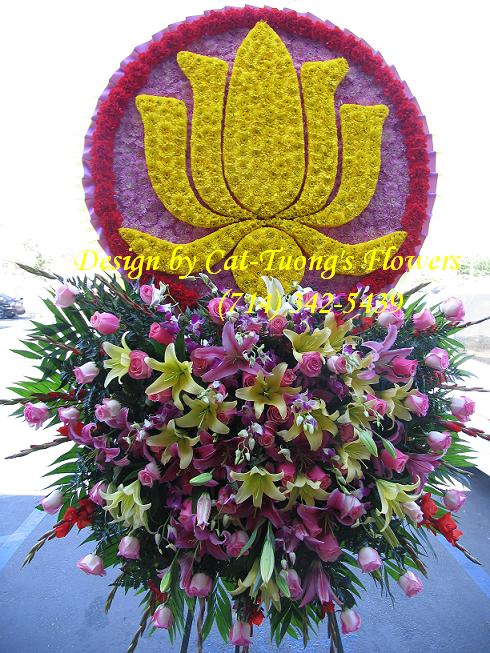 Cat Tuong Flowers Orange County Santa Ana Funeral Arrangement Lotus Hoa Sen