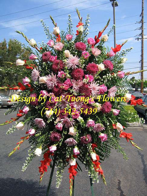 Cat Tuong Flowers Orange County Santa Ana Funeral Arrangement Sprays