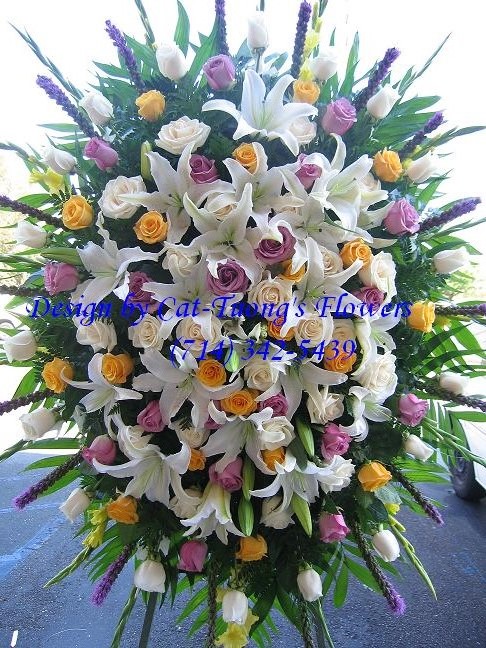 Cat Tuong Flowers Orange County Santa Ana Funeral Arrangement Sprays