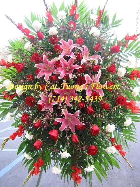 Cat Tuong Flowers Orange County Santa Ana Funeral Arrangement Sprays