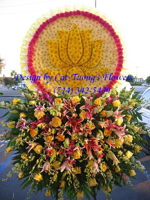 Cat Tuong Flowers Orange County Santa Ana Funeral Arrangement Lotus Hoa Sen