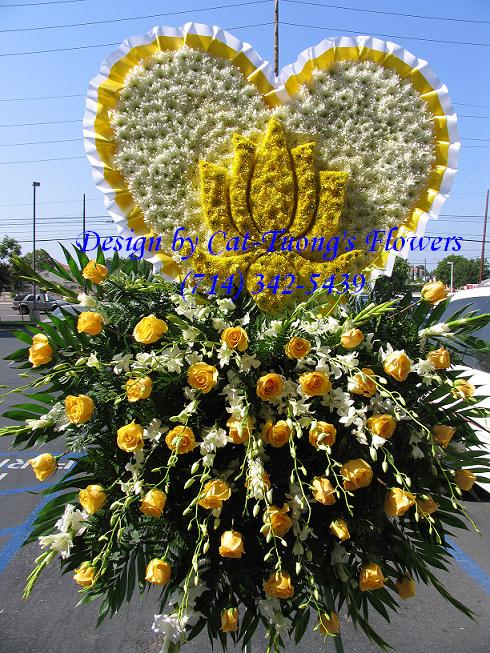 Cat Tuong Flowers Orange County Santa Ana Funeral Arrangement Lotus Hoa Sen