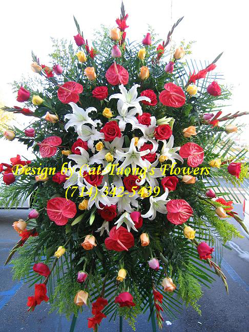 Cat Tuong Flowers Orange County Santa Ana Funeral Arrangement Sprays