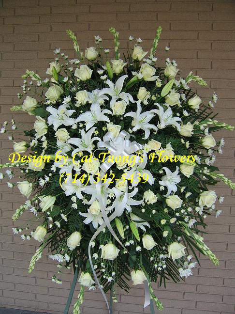 Cat Tuong Flowers Orange County Santa Ana Funeral Arrangement Sprays