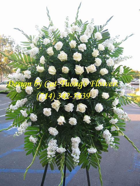 Cat Tuong Flowers Orange County Santa Ana Funeral Arrangement Sprays