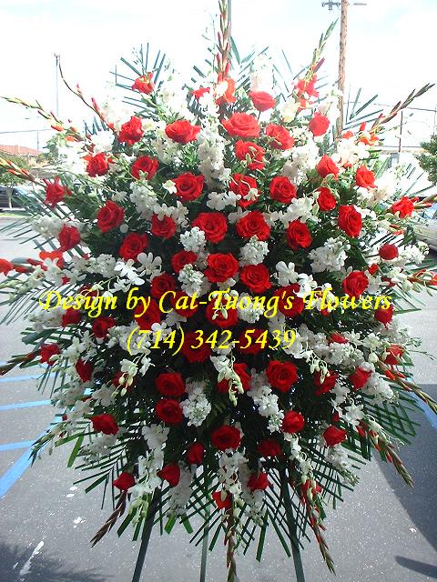 Cat Tuong Flowers Orange County Santa Ana Funeral Arrangement Sprays