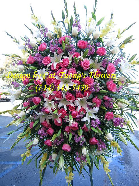 Cat Tuong Flowers Orange County Santa Ana Funeral Arrangement Sprays