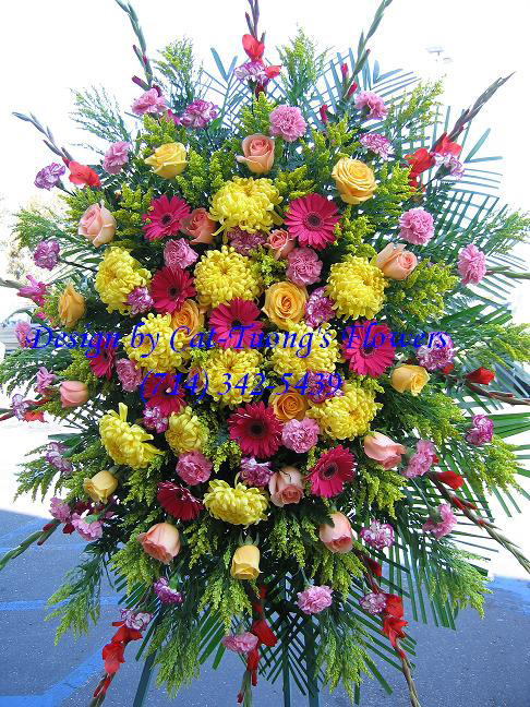 Cat Tuong Flowers Orange County Santa Ana Funeral Arrangement Sprays