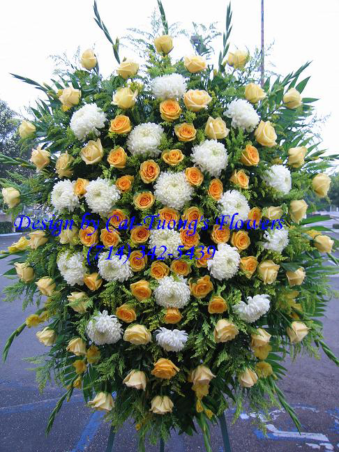 Cat Tuong Flowers Orange County Santa Ana Funeral Arrangement Sprays