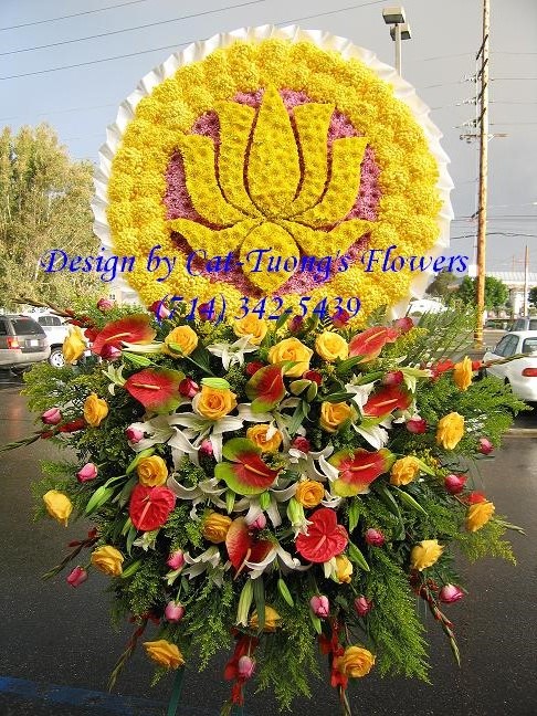 Cat Tuong Flowers Orange County Santa Ana Funeral Arrangement Lotus Hoa Sen