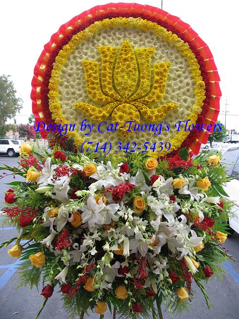 Cat Tuong Flowers Orange County Santa Ana Funeral Arrangement Lotus Hoa Sen