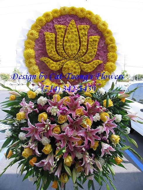 Cat Tuong Flowers Orange County Santa Ana Funeral Arrangement Lotus Hoa Sen