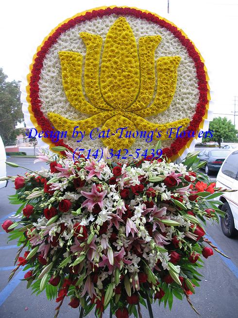 Cat Tuong Flowers Orange County Santa Ana Funeral Arrangement Lotus Hoa Sen