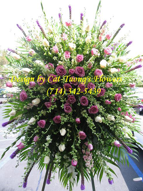 Cat Tuong Flowers Orange County Santa Ana Funeral Arrangement Sprays