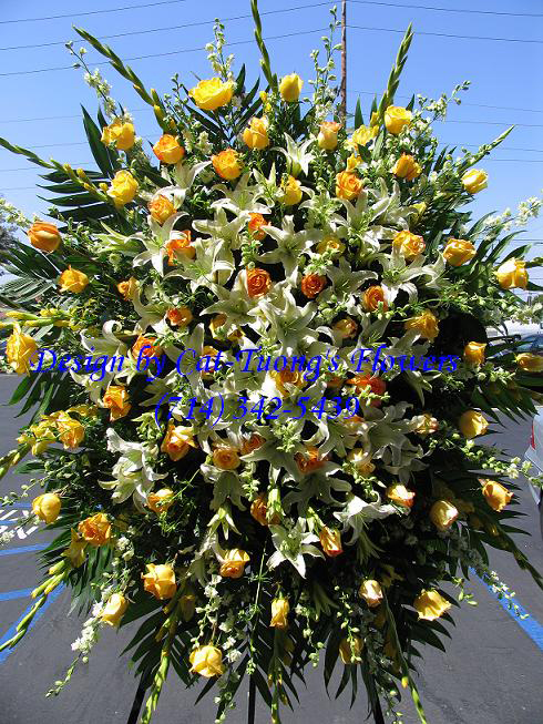 Cat Tuong Flowers Orange County Santa Ana Funeral Arrangement Sprays