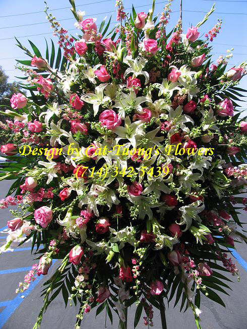 Cat Tuong Flowers Orange County Santa Ana Funeral Arrangement Sprays