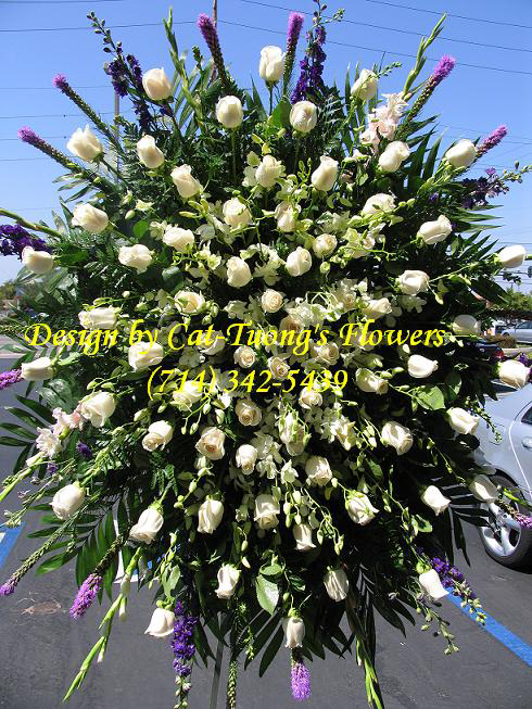 Cat Tuong Flowers Orange County Santa Ana Funeral Arrangement Sprays