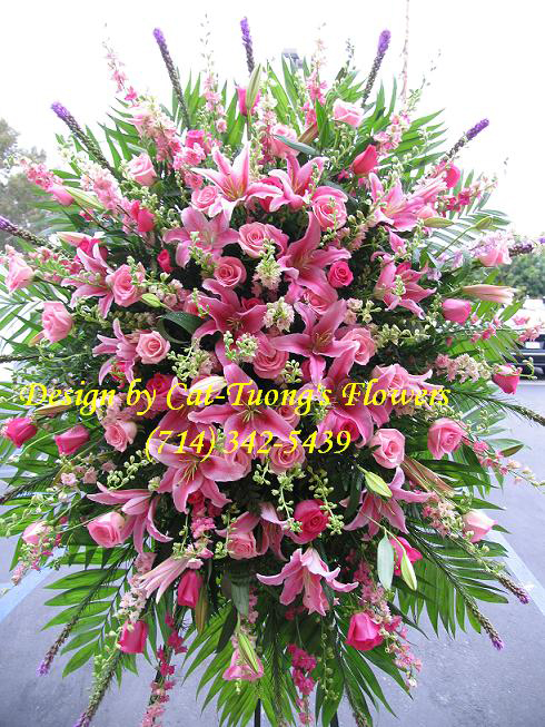 Cat Tuong Flowers Orange County Santa Ana Funeral Arrangement Sprays