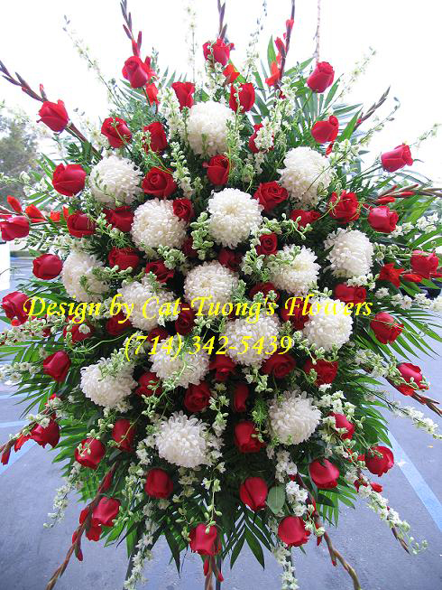 Cat Tuong Flowers Orange County Santa Ana Funeral Arrangement Sprays
