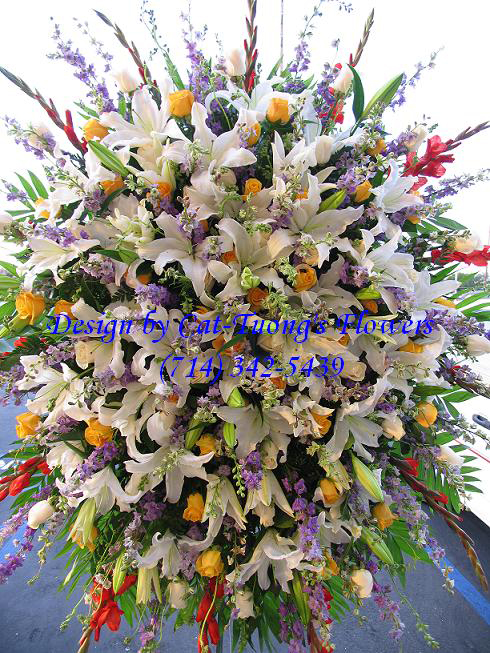 Cat Tuong Flowers Orange County Santa Ana Funeral Arrangement Sprays