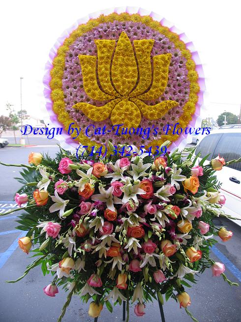 Cat Tuong Flowers Orange County Santa Ana Funeral Arrangement Lotus Hoa Sen