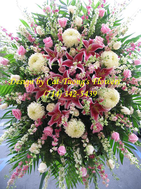 Cat Tuong Flowers Orange County Santa Ana Funeral Arrangement Sprays